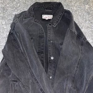Black oversized jean jacket